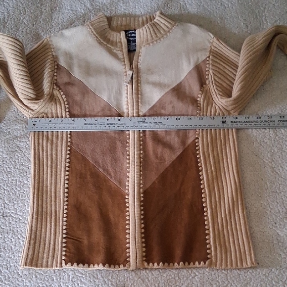 Designers Originals Tan and Brown Leather Jacket - Picture 4 of 6